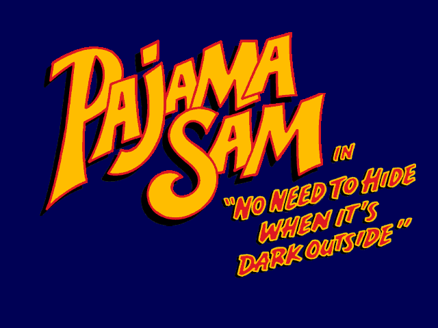 Pajama Sam: No Need To Hide When It's Dark Outside - Title Screen