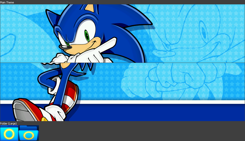 The Spriters Resource - Full Sheet View - Nintendo 3DS Themes - Sonic Theme