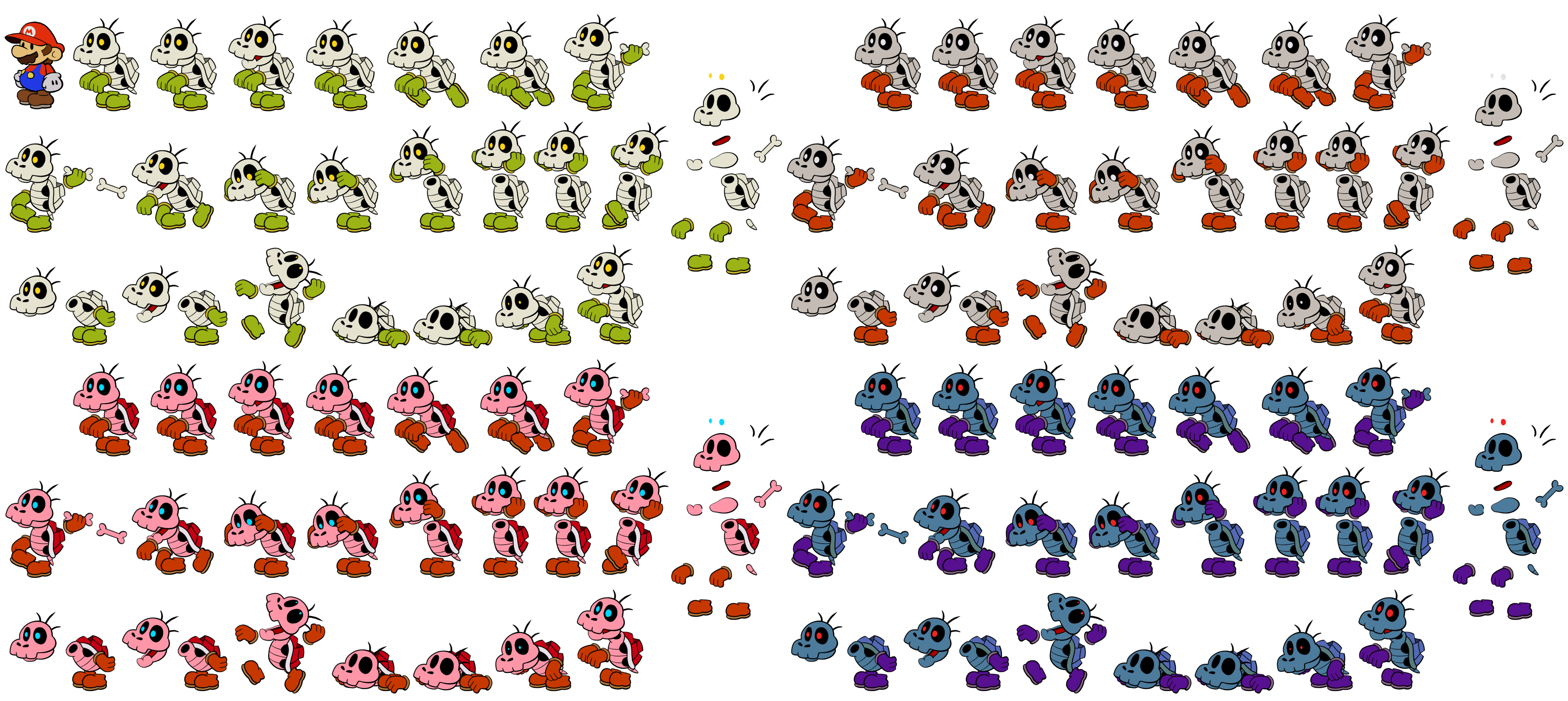 Mario Customs - Dry Bones (Paper Mario-Style)