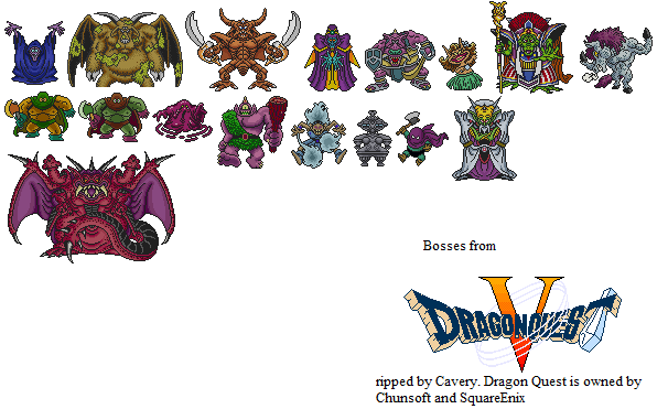 SNES - Dragon Quest 5 (JPN) - Bosses - The Spriters Resource