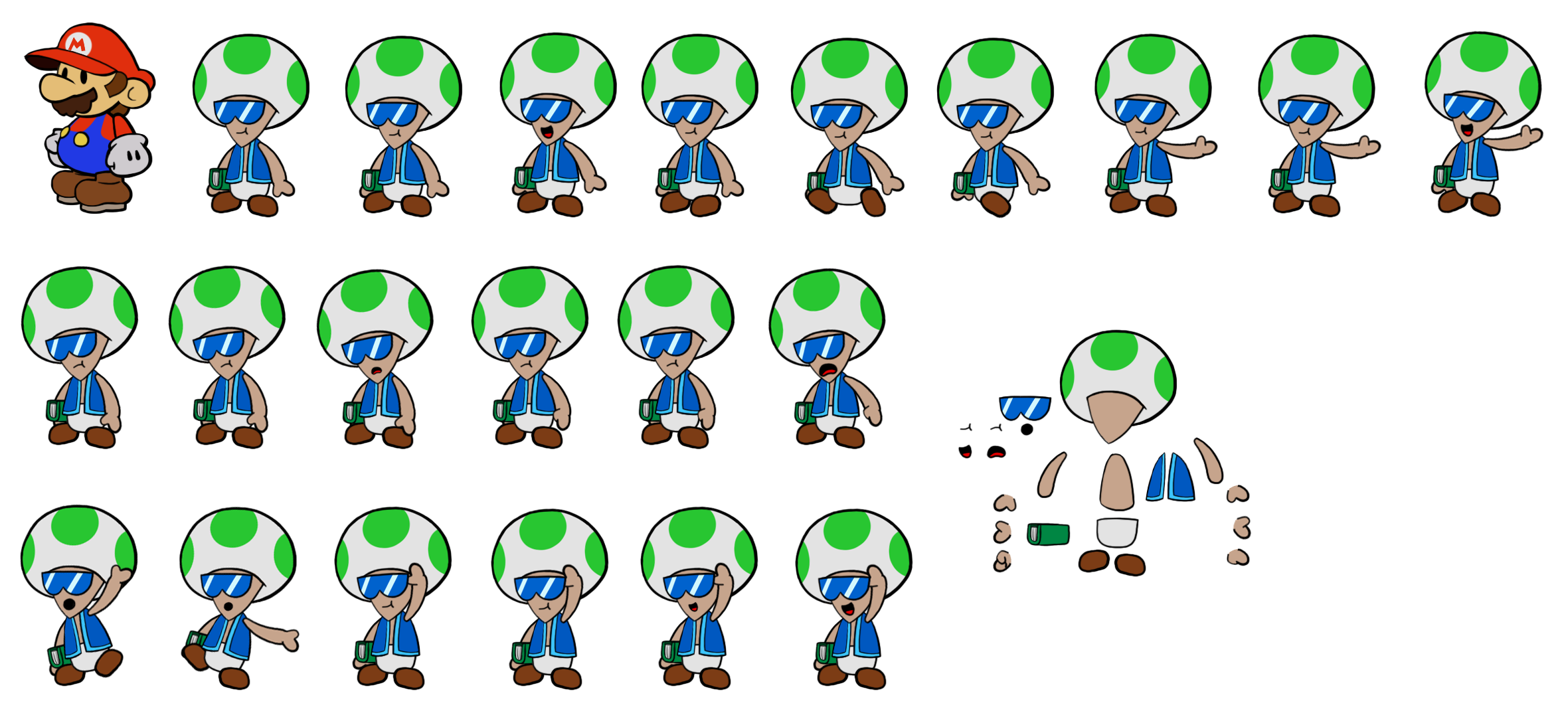 Custom Edited Mario Customs Topper Paper Mario Style 8395